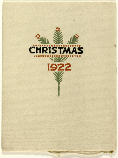 Greeting card for Florence Dibell Bartlett