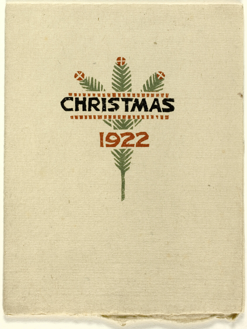 Greeting card for Florence Dibell Bartlett