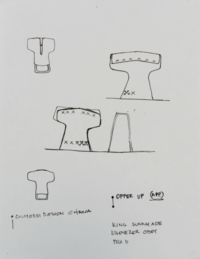Sinmi Stool, Design Sketch