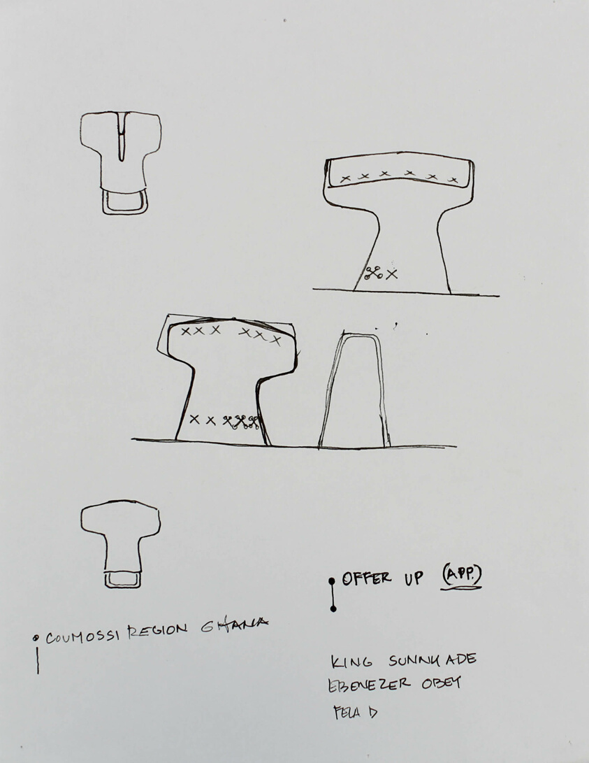 Sinmi Stool, Design Sketch