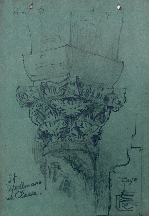 St. Apollinare in Classe, Ravenna, Italy, Travel Sketch