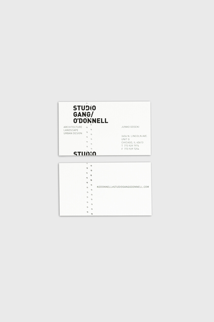 Studio Gang/O'Donnell Identity System: Business Cards