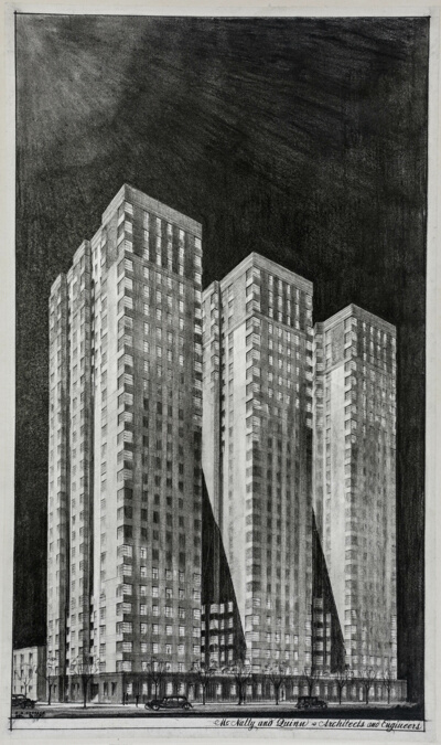 Apartment Project, Chicago, Illinois, Perspective Rendering