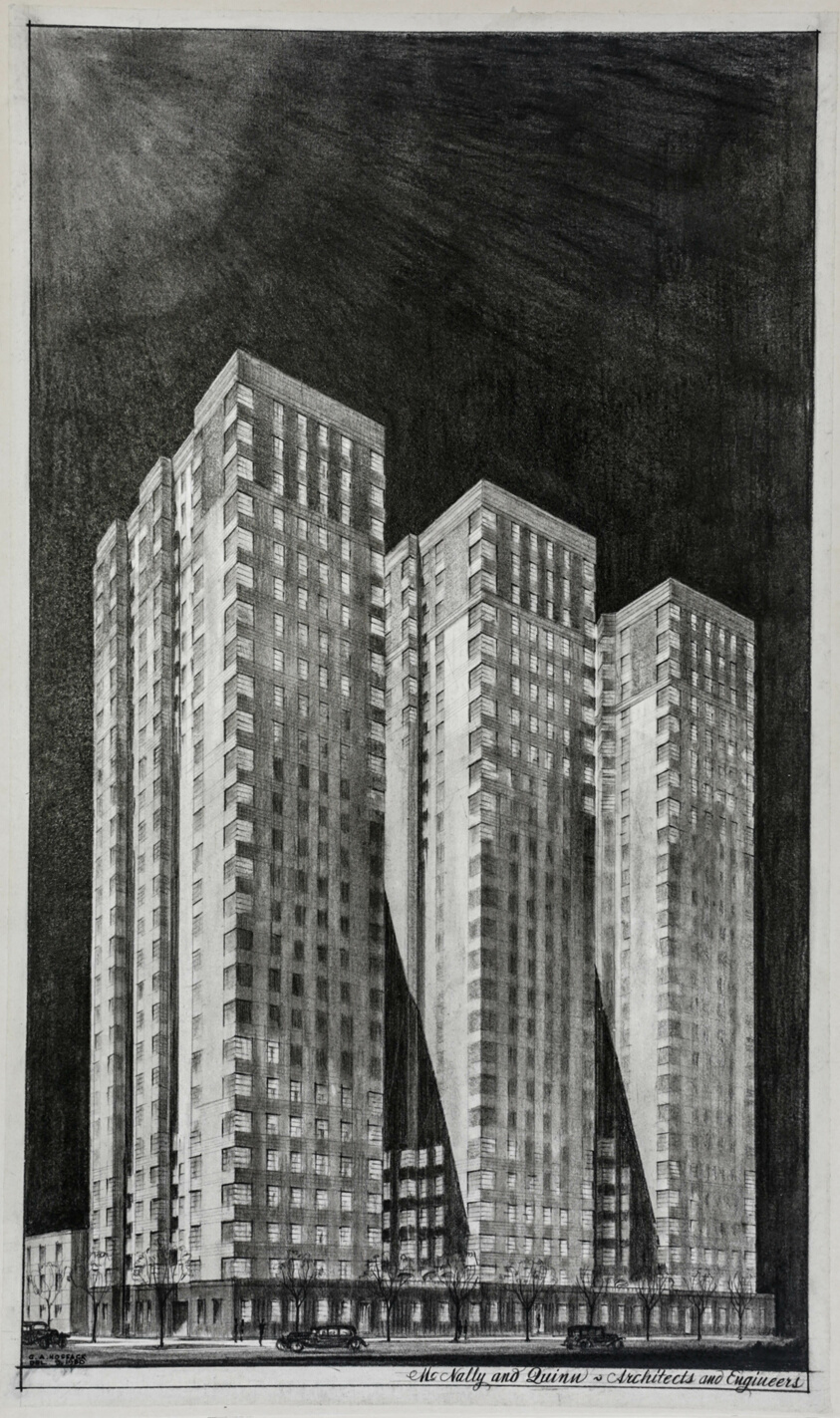 Apartment Project, Chicago, Illinois, Perspective Rendering