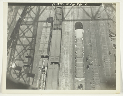 Freight Cars Seen from Above, Detroit Michigan