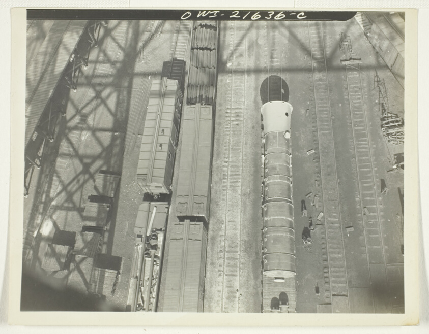 Freight Cars Seen from Above, Detroit Michigan