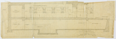 Lincoln State Bank Proposal, Chicago, Illinois, Longitudinal Section