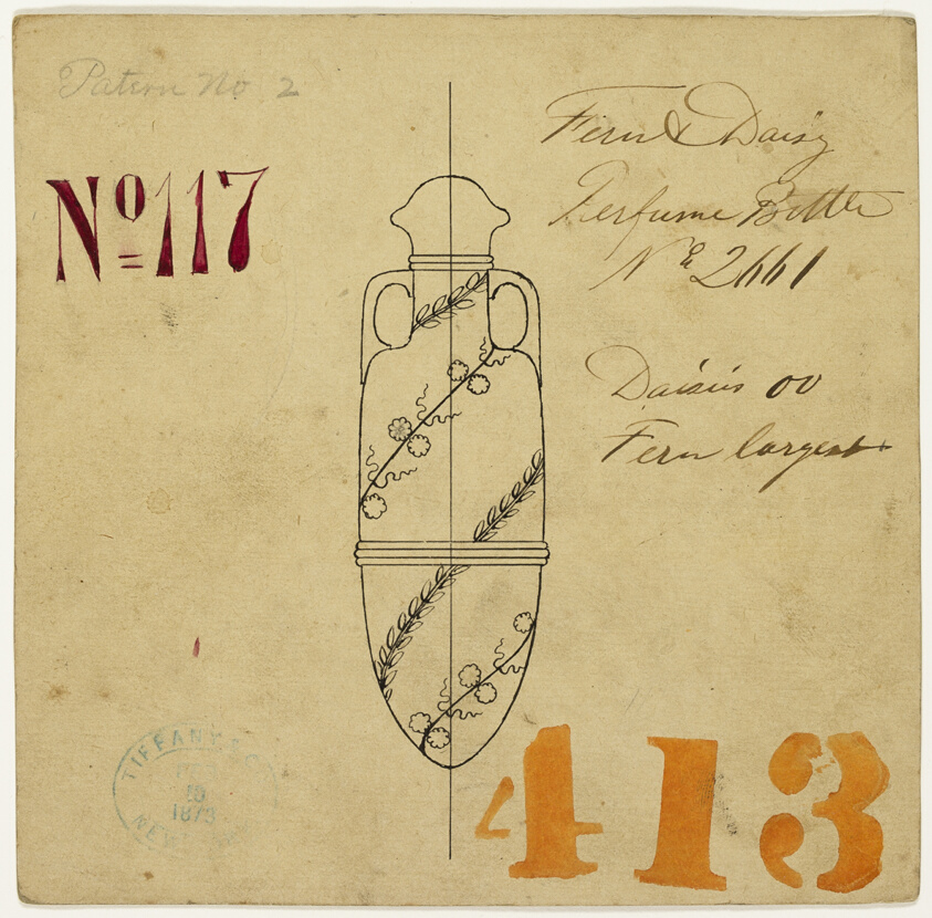 Design for Fern and Daisy Perfume Bottle No. 2661