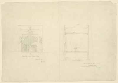 Farmers and Merchants Union Bank, Columbus, Wisconsin, Elevation and Cross Section