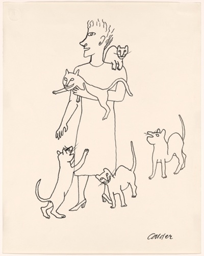 Mary Reynolds with Her Cats