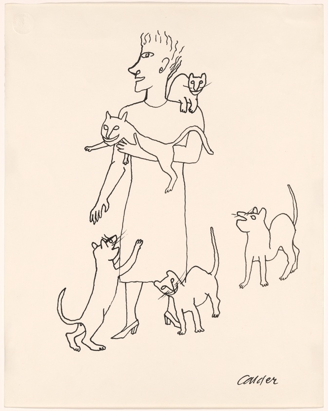 Mary Reynolds with Her Cats
