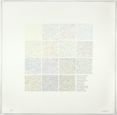 Lines of One Inch, Four Directions, Four Colors, from Sixteen Lithographs in Color