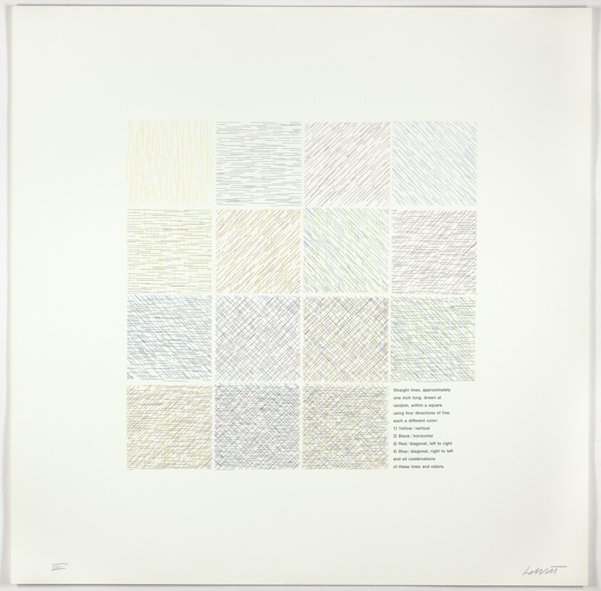 Lines of One Inch, Four Directions, Four Colors, from Sixteen Lithographs in Color