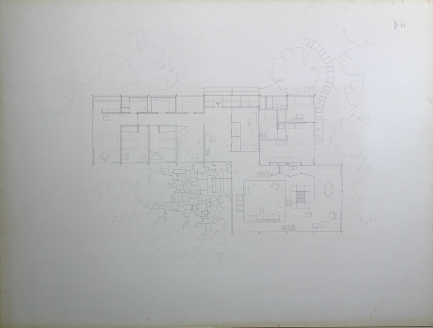 Mr. and Mrs. Ben Rose House, Highland Park, Illinois, Floor Plan