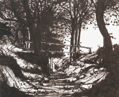 11,000 Yards, The Helmingham Dell, after Constable, from the series "Pictures of Thread"