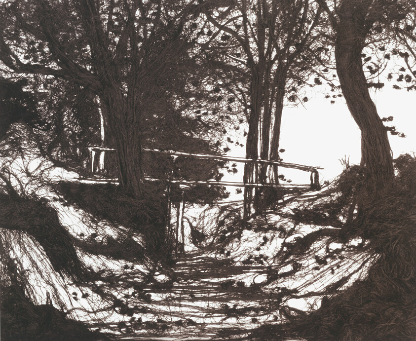 11,000 Yards, The Helmingham Dell, after Constable, from the series "Pictures of Thread"