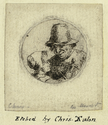 Medallion of Man and Young Girl with Doll