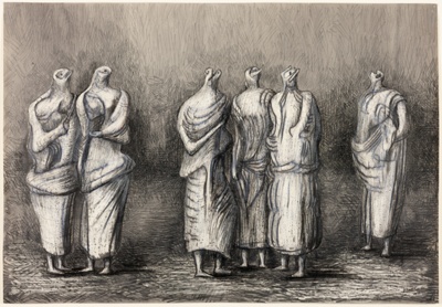 Group of Draped Standing Figures