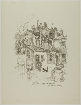 Vieille Maison Au Chat Noir