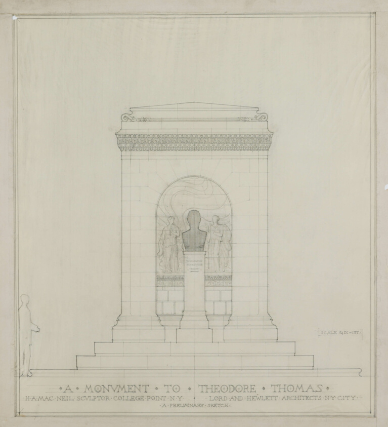 Theodore Thomas Monument, Grant Park, Chicago, Front Elevation