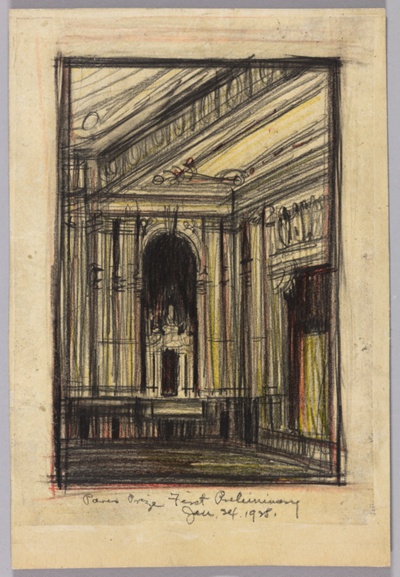 Paris Prize Competition, First Preliminary Design Sketch