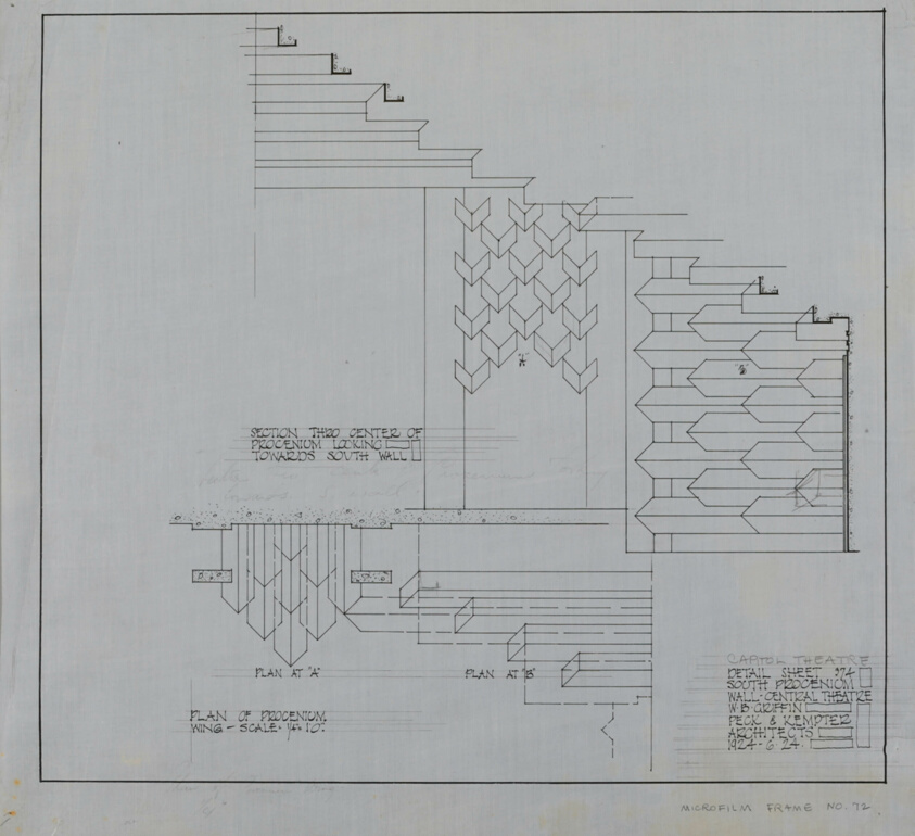 Capitol Theatre and Office Building, Melbourne, Australia, Plan and Section