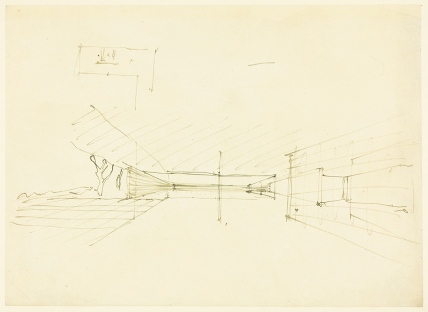 Court House, Possibly Hubbe House, Perspective Study
