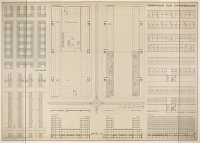 Berlin Development Project, Berlin, Germany, Plans and Sections