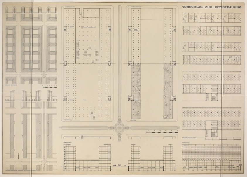 Berlin Development Project, Berlin, Germany, Plans and Sections