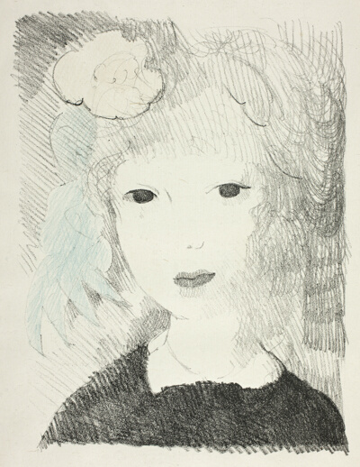 Little Girl with a Rose, plate from La Vie de Chateau
