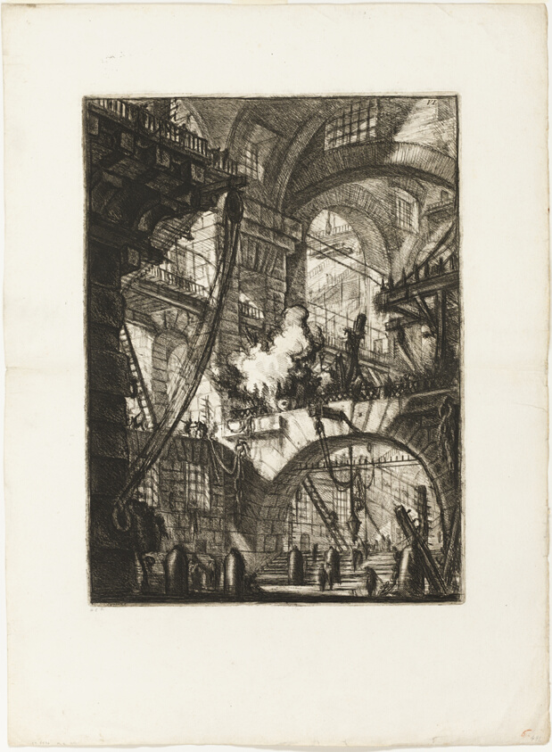 The Smoking Fire, plate 6 from Imaginary Prisons