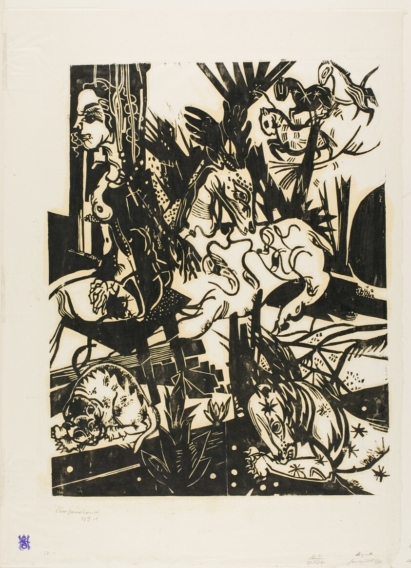 Woman with a Deer and other Animals