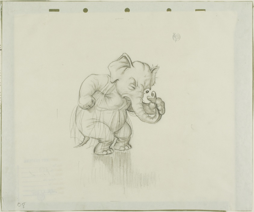 Study: Elephant Ballerina (recto and verso)