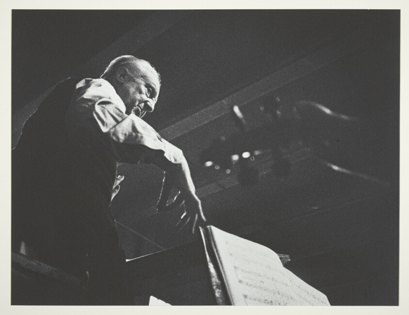 Leopold Stokowski at Rehearsal