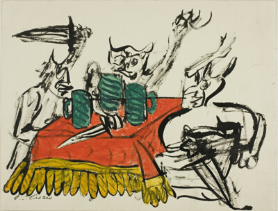 Demons Seated at a Table