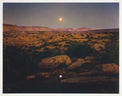 Moonrise over Pie Pan, Capitol Reef National Park, Utah