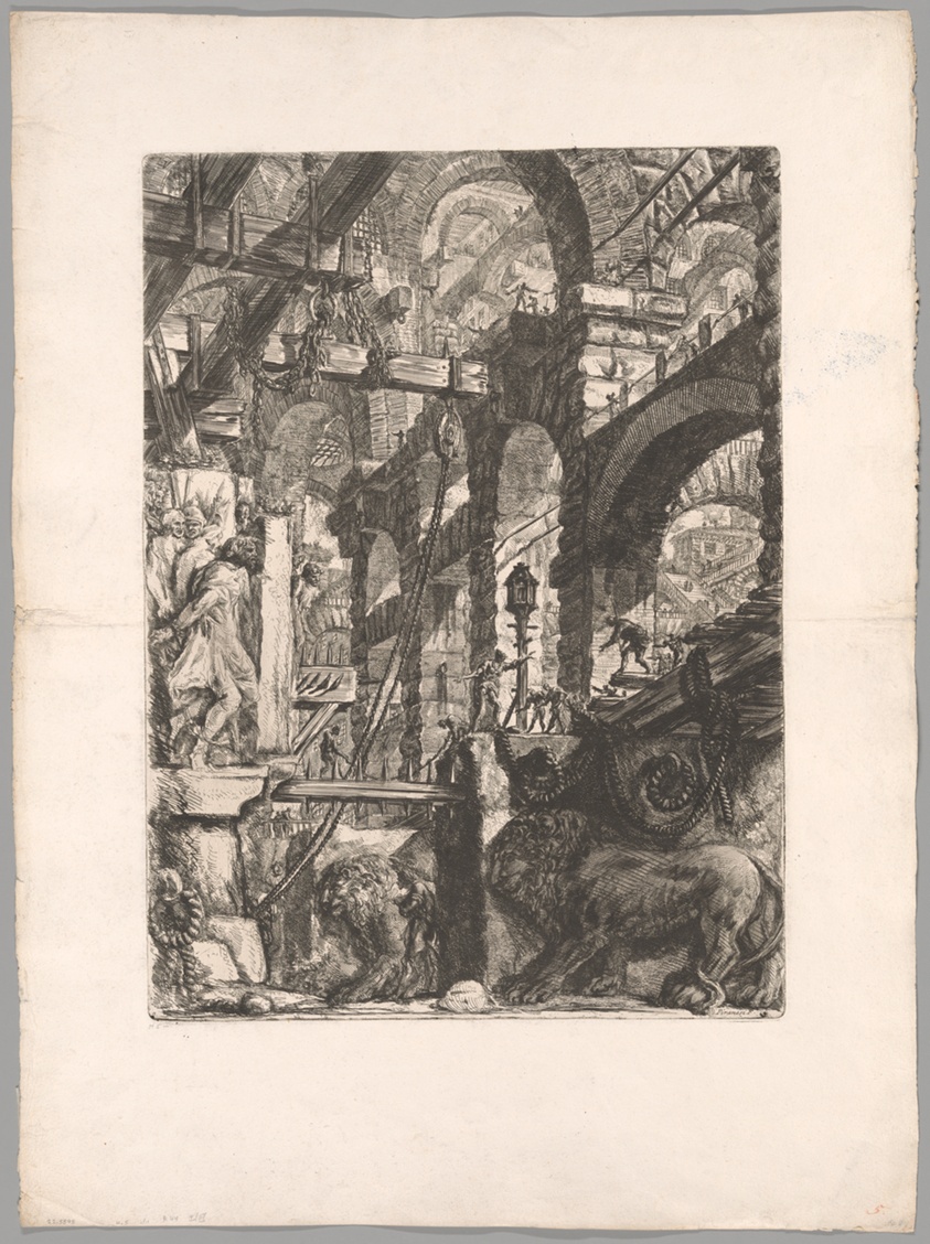 The Lion Bas-Reliefs, plate 5 from Imaginary Prisons