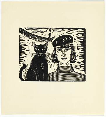 Cat and I - print #1 of 52 in the 1936 Calendar of The Chicago Society of Artists