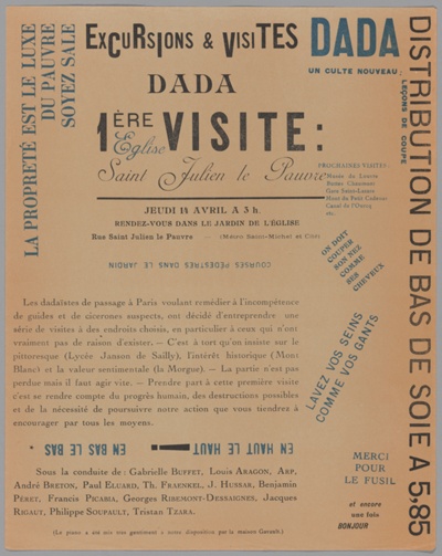 Excursions & visites Dada: 1ère visite, Eglise Saint Julien le Pauvre, jeudi 14 Avril
