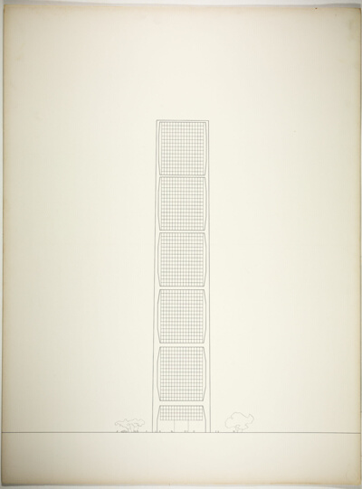 Thesis Project, Effects of Scale, Side Elevation
