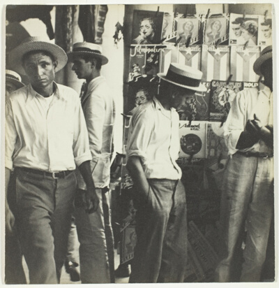 People in Downtown Havana, Shoeshine Newsstand