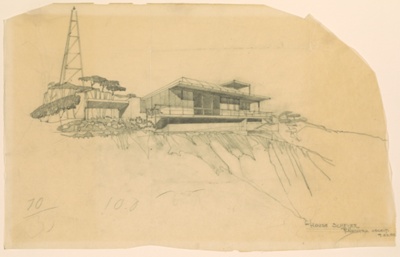 Galka Scheyer House, Los Angeles, California, Perspective Study
