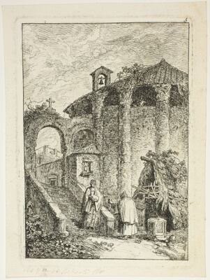 Ancient Temple, plate five from Les Soirées de Rome