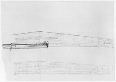 Illinois Institute of Technology, Chicago, Illinois, Typical Building, Two Perspective Sketches