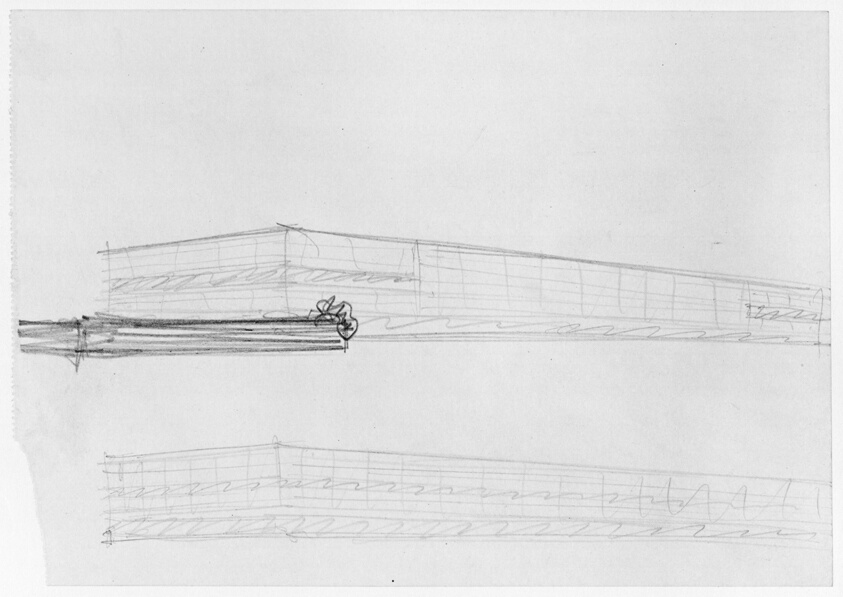 Illinois Institute of Technology, Chicago, Illinois, Typical Building, Two Perspective Sketches