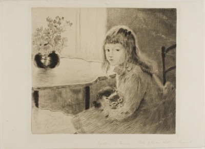 Little Girl with a Cat