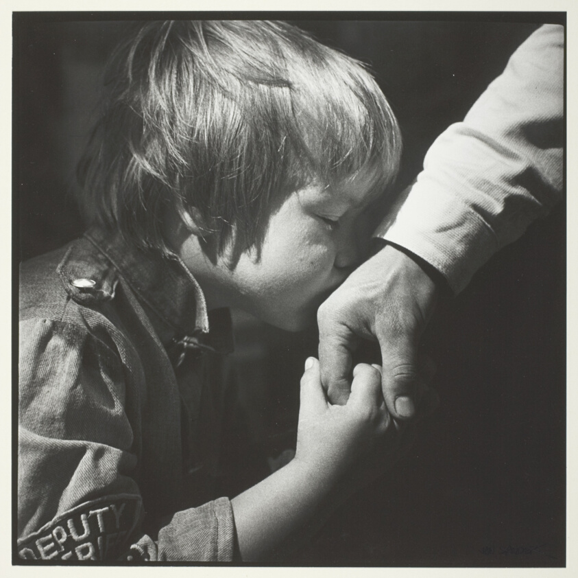 Same Boy in the Picture of the Birth. Expression of the Old Respect to Father.