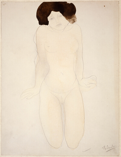 Kneeling Girl, en Face (Drawing No.6)