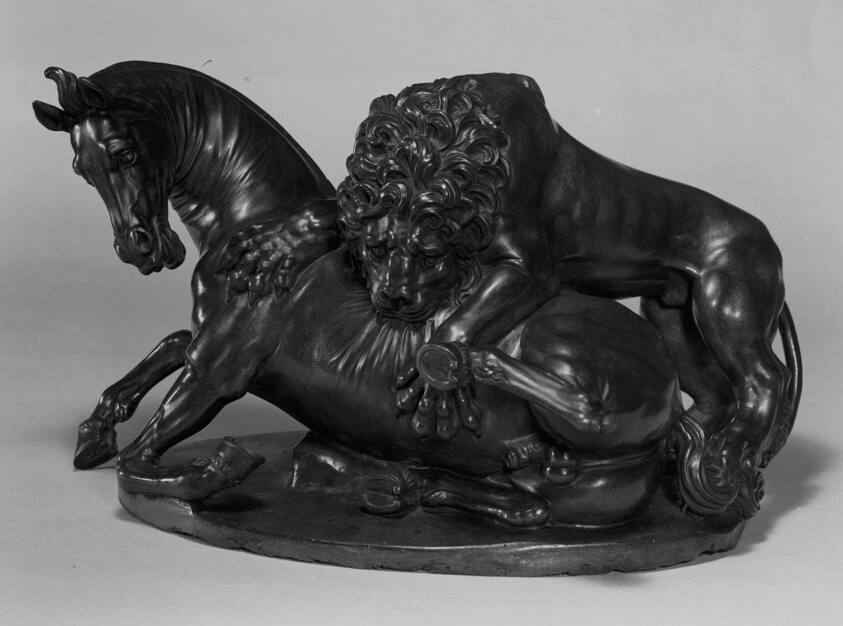 Lion Attacking a Stallion