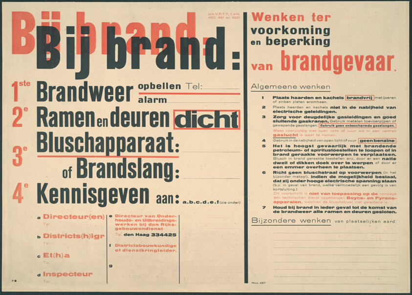 Bij brand: Wenken ter voorkoming en beperking van brandgevaar